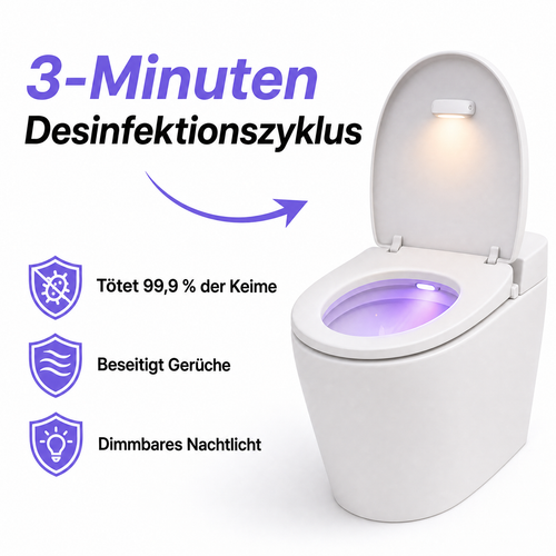 Selbstreinigendes UV-Toiletten-Desinfektionsgerät & Nachtlicht