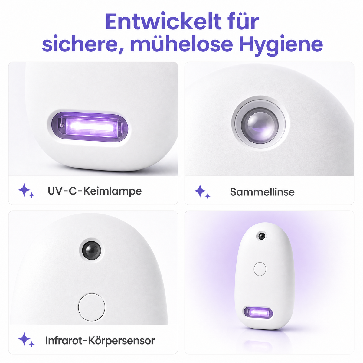 Selbstreinigendes UV-Toiletten-Desinfektionsgerät & Nachtlicht